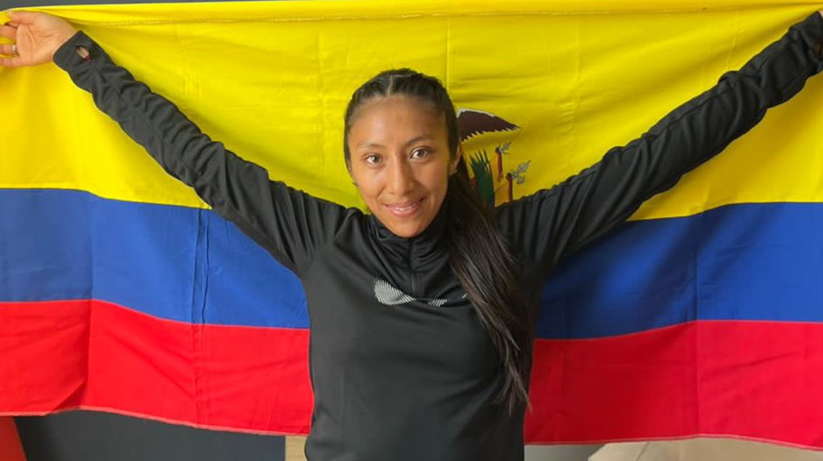 Silvia Ortiz, después de correr la Maratón de Valencia, el 3 de diciembre de 2023.