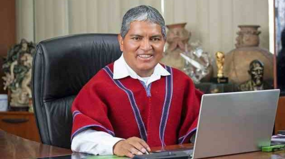 Luis Alfonso Chango, presidente vitalicio del Mushuc Runa.
