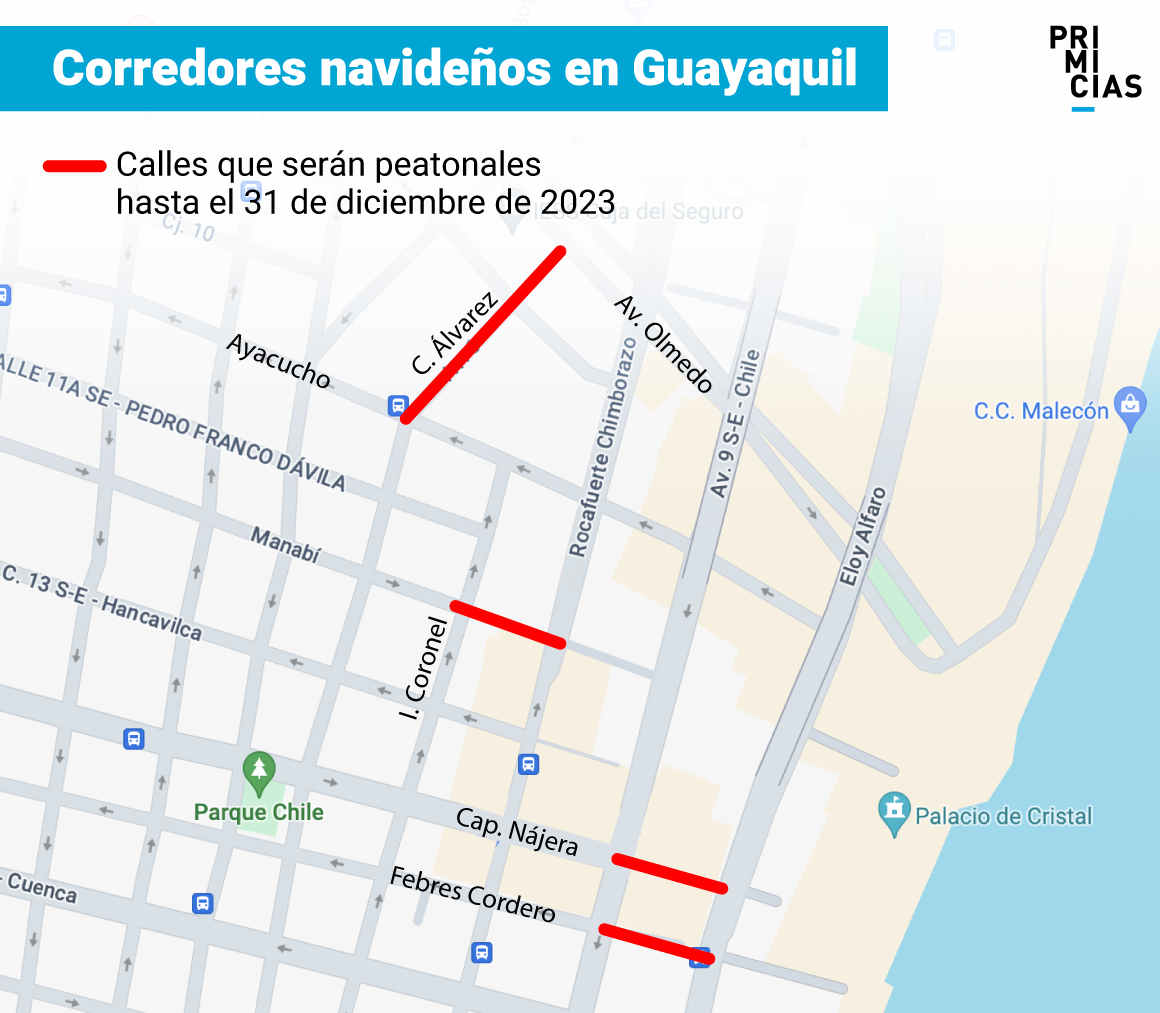 Cierre calles Bahía de Guayaquil