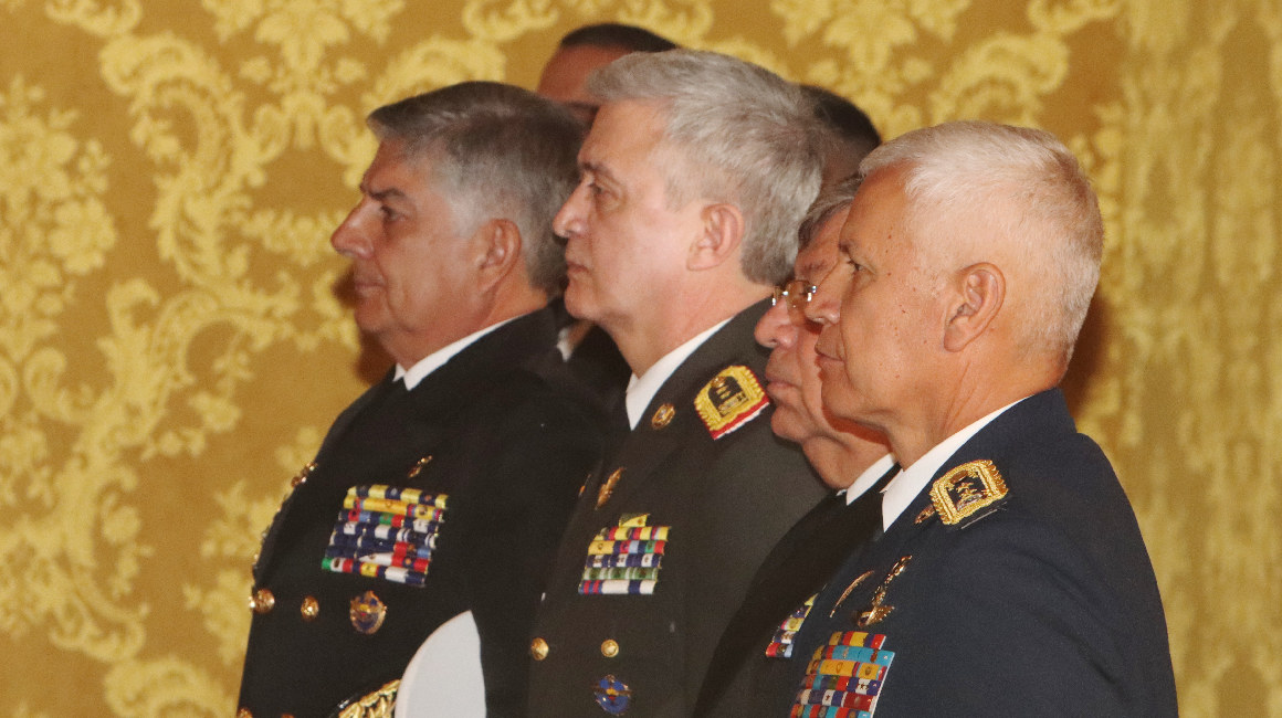 Los nuevos miembros del Alto Militar fueron presentados por el presidente Daniel Noboa, el 30 de noviembre de 2023, en Quito.