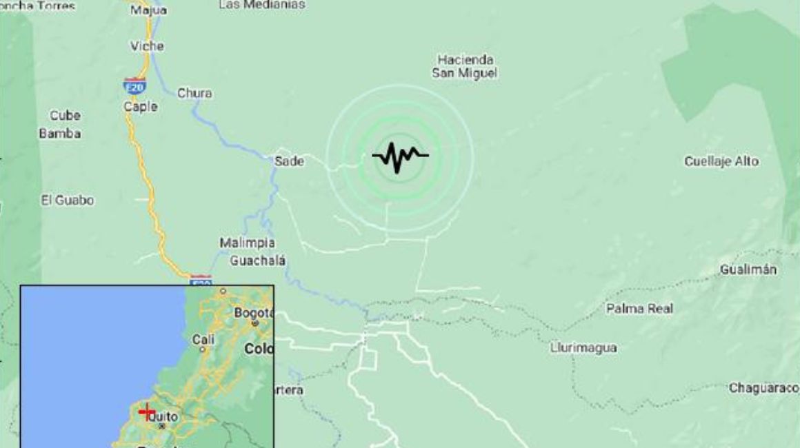 Reporte de un temblor en Quinindé, Esmeraldas, el 6 de diciembre de 2023.