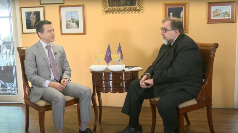 Daniel Noboa, presidente de la República, en entrevista en Carondelet. Quito, 6 de diciembre de 2024