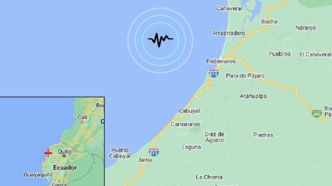 Reporte de un temblor en Pedernales, Manabí, el 7 de diciembre de 2023.