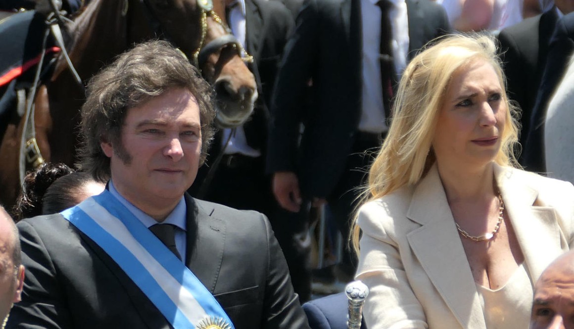 Javier Milei, presidente de Argentina, junto a su hermana Karina.