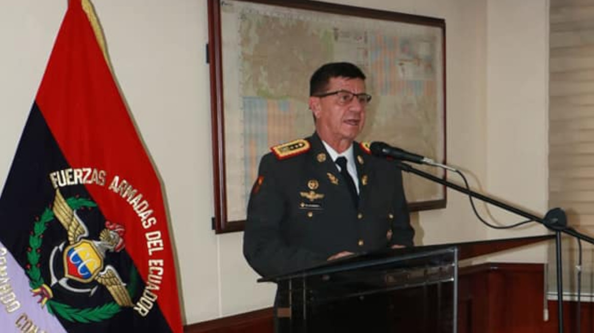 El general Luis Zaldumbide en un evento, en junio de 2019.