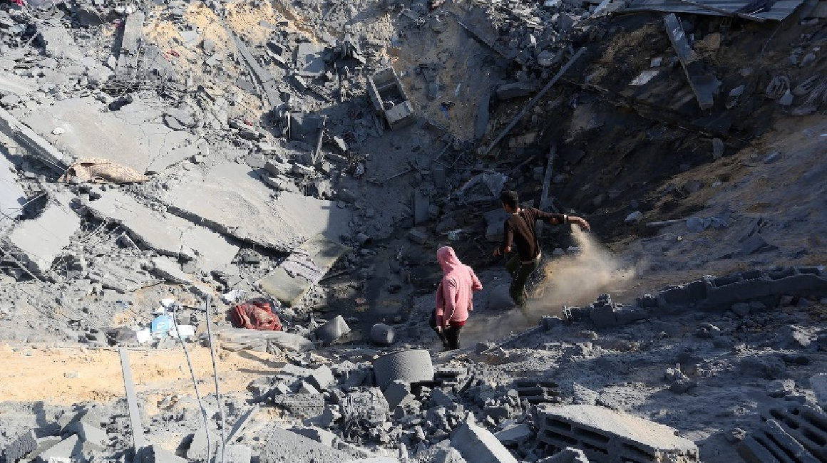Secuelas de los bombardeos de Israel en la Franja de Gaza.