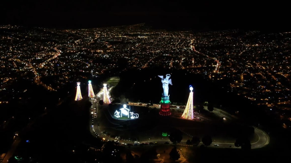 Imagen del pesebre gigante de Quito, el 15 de diciembre de 2023.