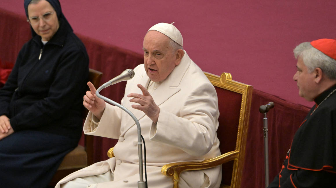 El Papa en una audiencia, el 17 de diciembre de 2023.