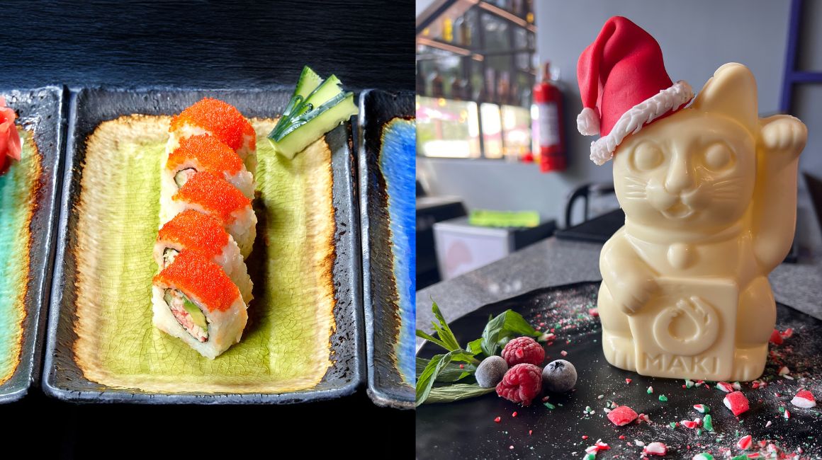 Sushi y postres, entre las opciones para una navidad con sabores asiáticos, en Quito.