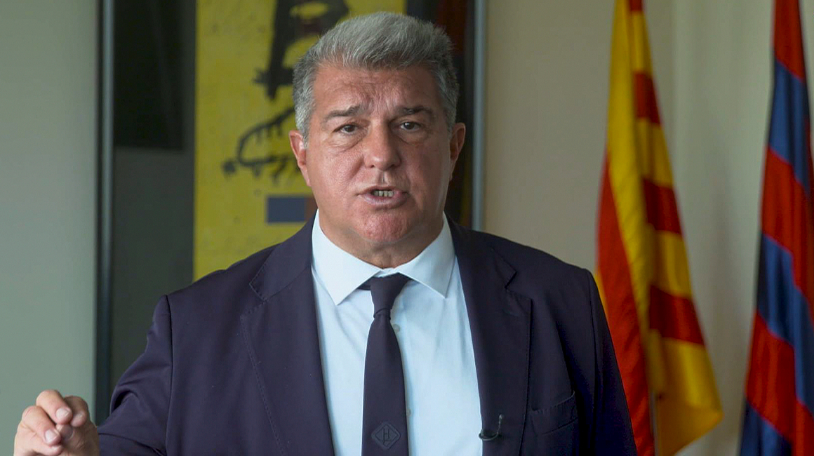 Joan Laporta, presidente del FC Barcelona, apoya el proyecto de la Superliga europea.