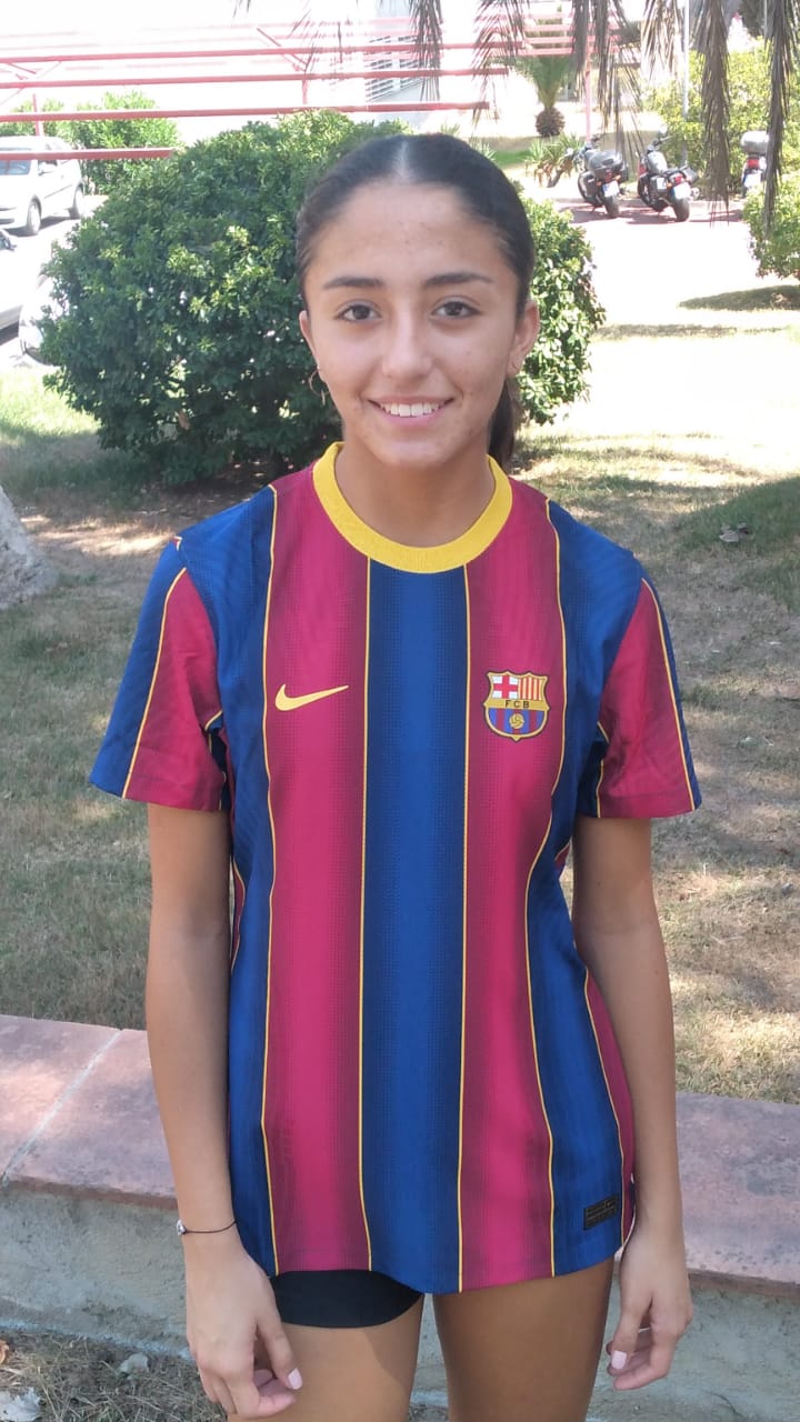 Martina Mullo, en el campo de alto rendimiento en el FC Barcelona.
