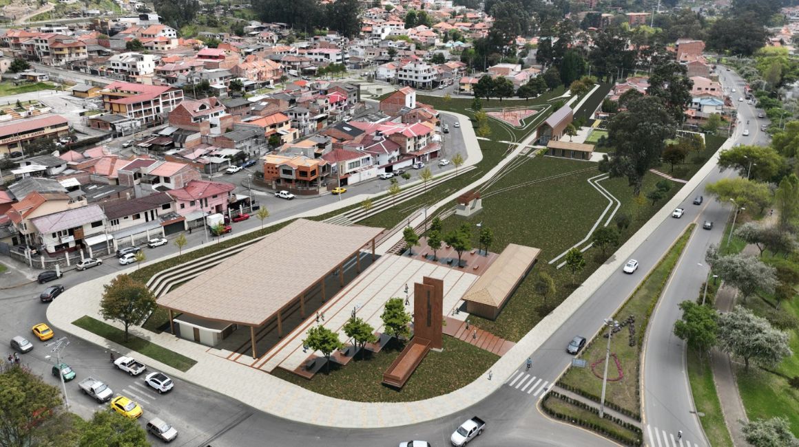 Render del Parque del Ferrocarril que se construirá en Cuenca.