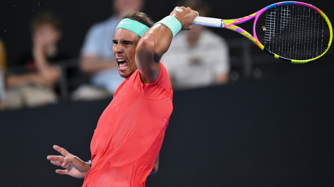 Rafael Nadal, durante el partido de segunda ronda del torneo de Brisbane, el 4 de enero de 2024.