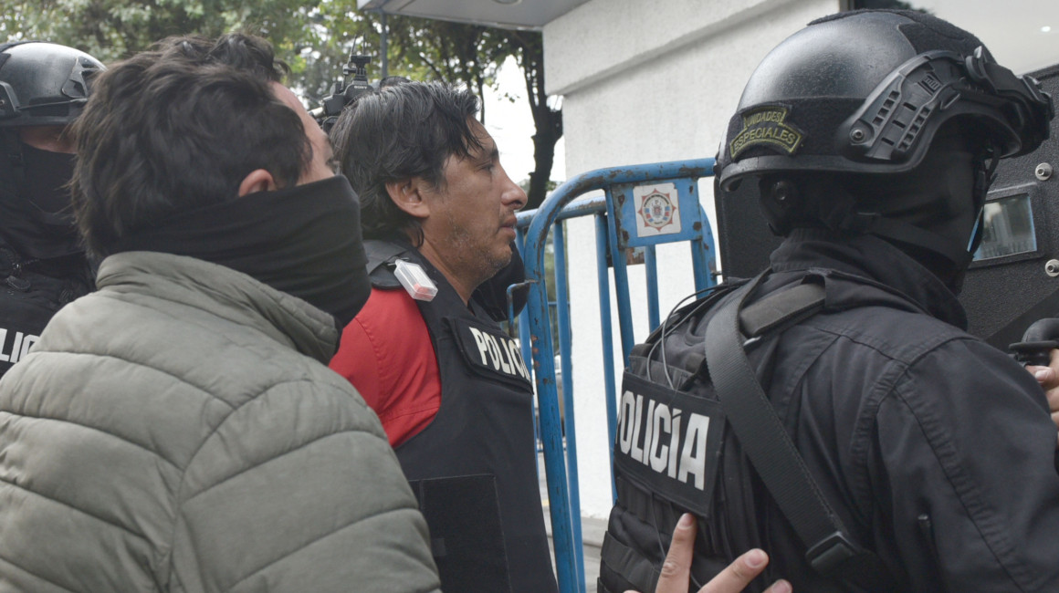Fabricio Colón Pico cuando fue detenido en Quito, el 5 de enero de 2024.
