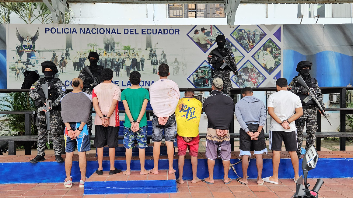 Detenidos durante operativos en Guayaquil el 11 de enero del 2024.