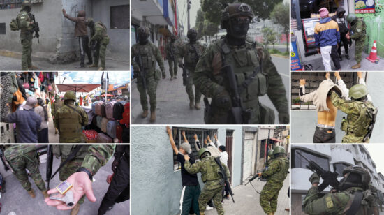 Operativo de militares en Quito durante el conflicto armado interno