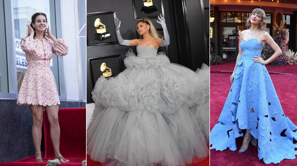 Lana del Rey, Ariana Grande y Taylor Swift, referentes del estilo de moda 'coquette'.