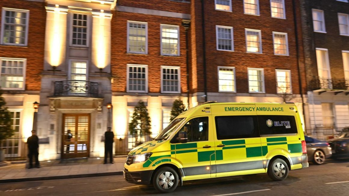 Una ambulancia de emergencia llevó a la princesa Kate a la Clínica de Londres, este 17 de enero.