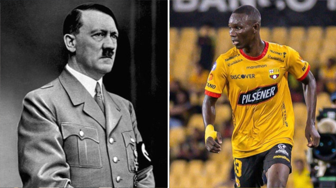 El dictador alemán Adolf Hitler y el jugador Janner Hitcler Corozo.