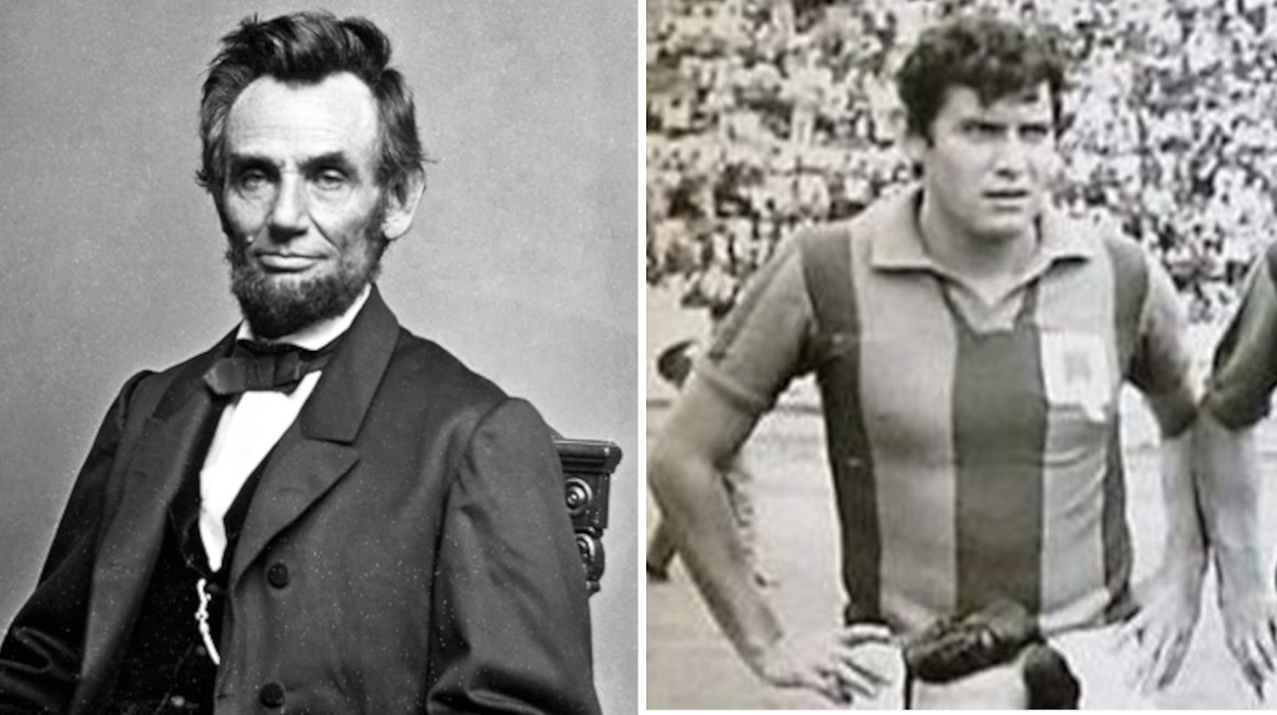 El expresidente de los Estados Unidos Abraham Lincoln y el jugador Lincoln Francisco Utreras.
