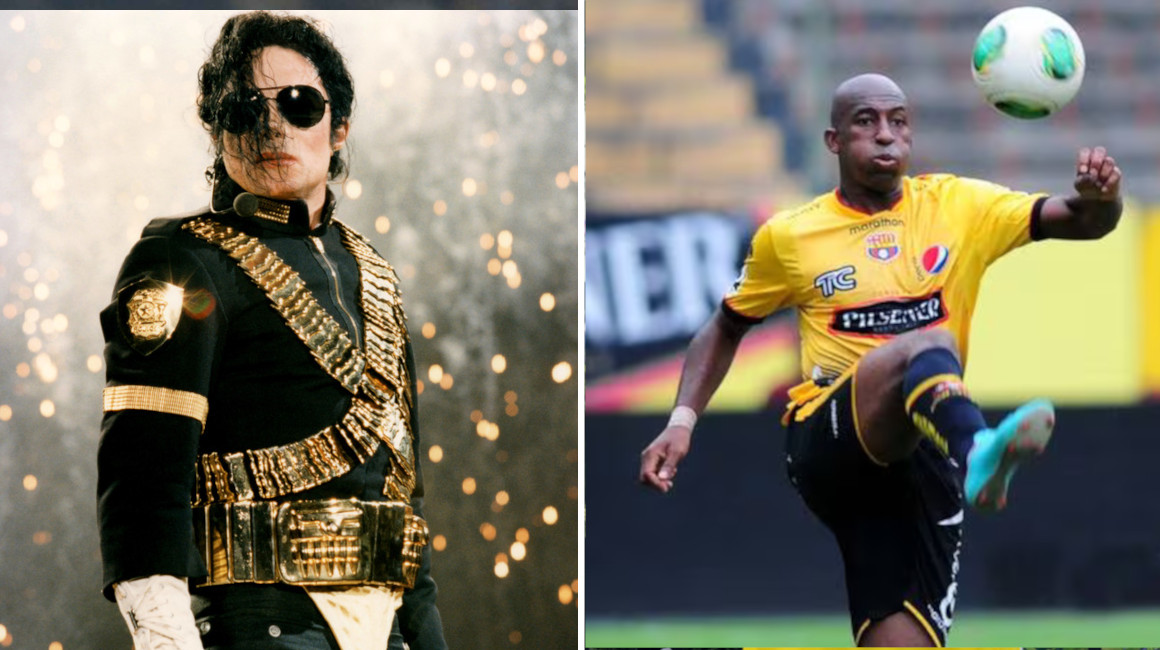 El cantante y bailarán estadounidense Michael Jackson y el jugador ecuatoriano Michael Jackson Quiñóñez.