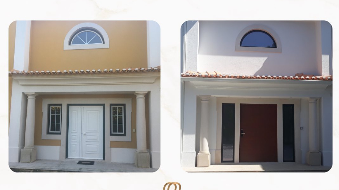 Antes y después de la remodelación de la casa de Nilsen Arias en Portugal.