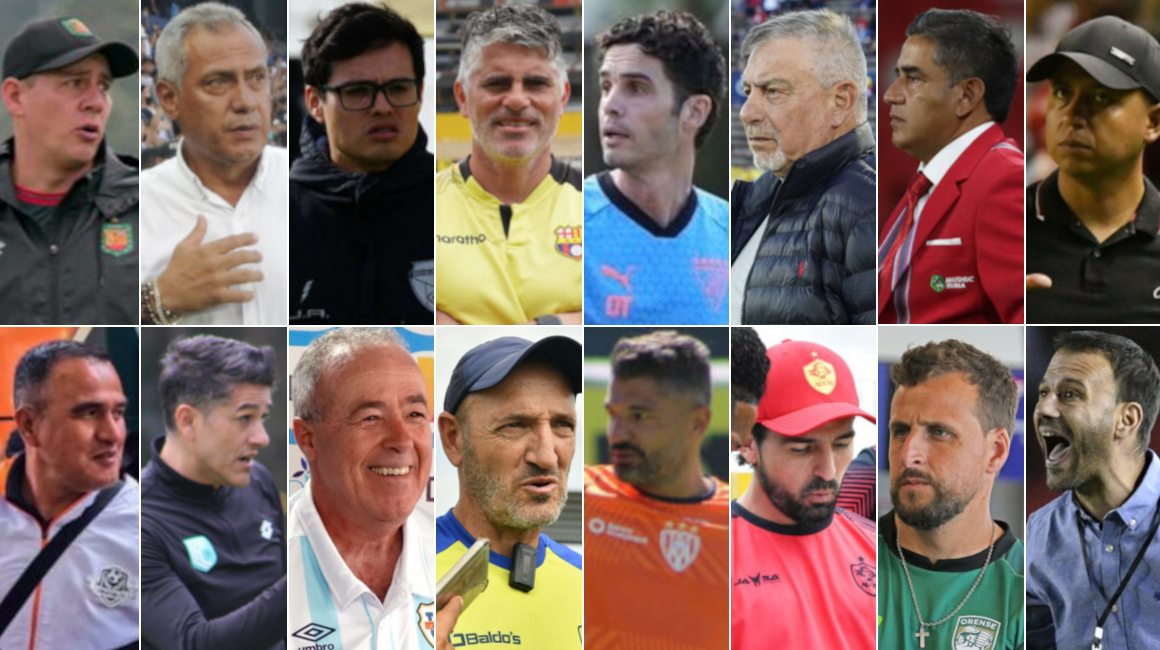 Estos son los 16 directores técnicos de la LigaPro 2024.