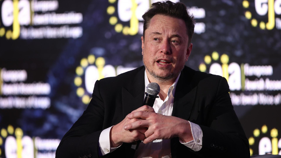 El empresario tecnológico estadounidense Elon Musk habla durante un simposio en Polonia el 22 de enero del 2024.