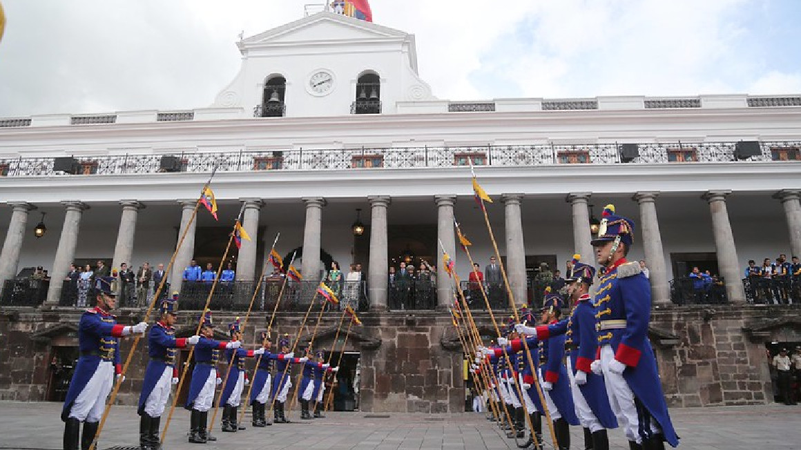 El presidente de la República, Daniel Noboa, asistió a la ceremonia de Relevo de Guardia del Grupo Escolta Presidencial en noviembre 2023.