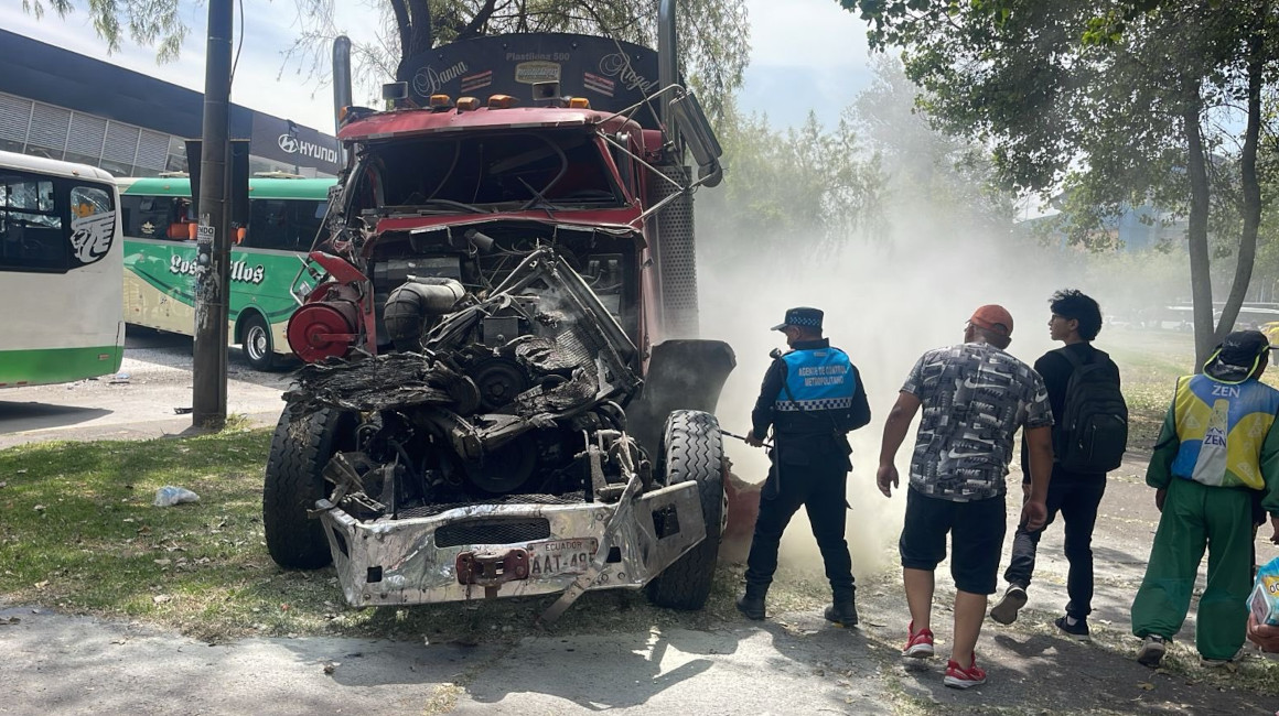 Imagen del accidente de tránsito ocurrido en el sur de Quito, el 31 de enero de 2024.