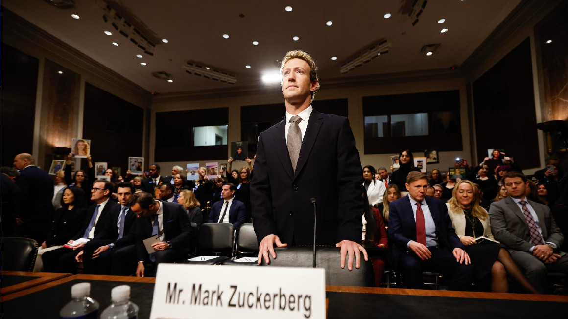 El director ejecutivo de Meta, la empresa matriz de Facebook e Instagram,, compareció al Senado de Estados Unidos el 31 de enero de 2024.