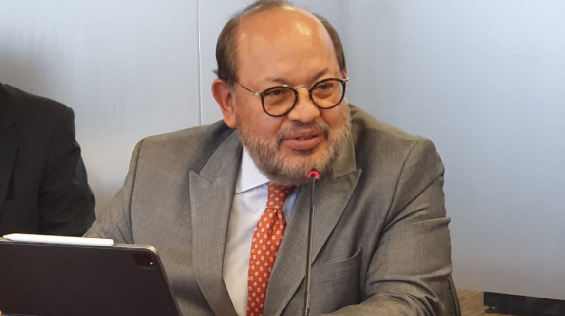 Jorge Muñoz, gerente general del Biess, en comparecencia ante la Comisión del Derecho al Trabajo y la Seguridad Social de la Asamblea, el 24 de enero de 2024.