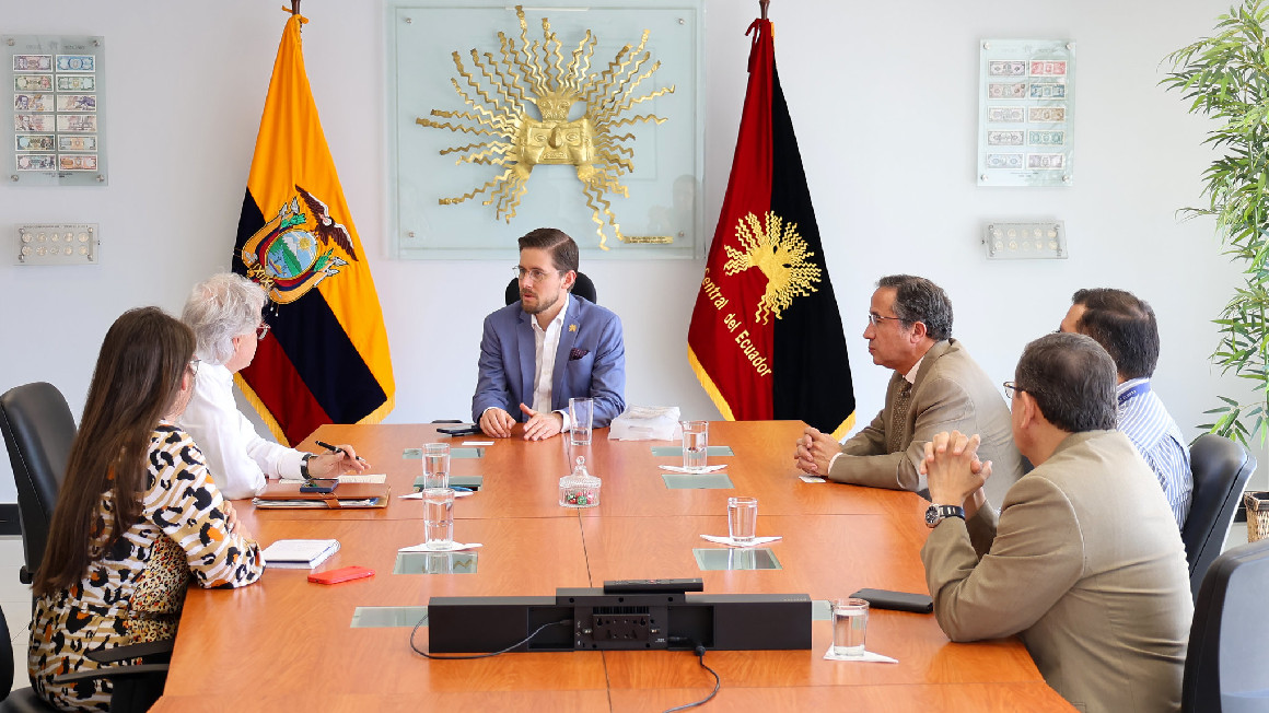 Guillermo Avellán, gerente del Banco Central, en una reunión el 30 de enero de 2024.