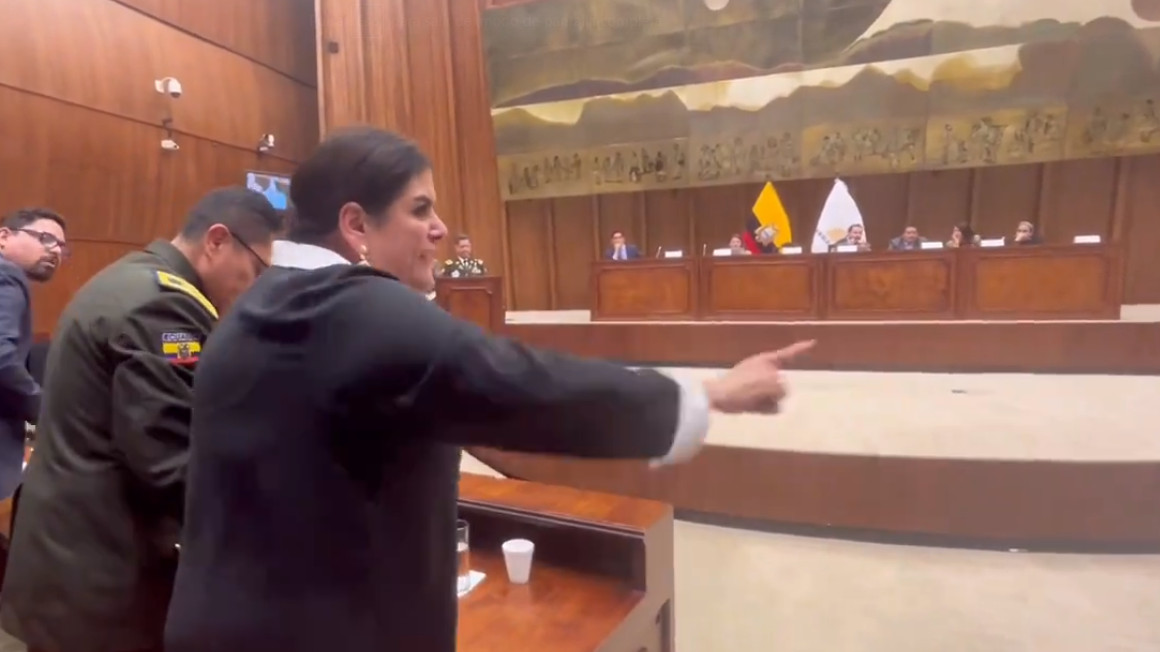 La ministra de Gobierno, Mónica Palencia, reaccionó frente a acusaciones de Mónica Palacios, asambleísta del correísmo, el 7 de febrero de 2024.