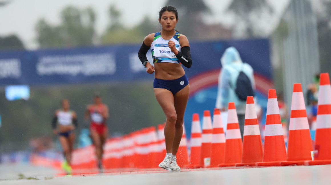 Paula Torres, durante los Juegos Panamericanos de Santiago 2023.