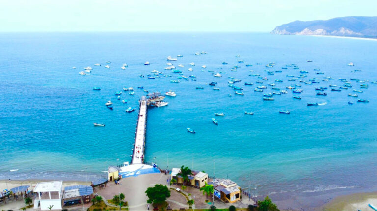 Imagen de la Playa de Puerto López, en enero de 2023.