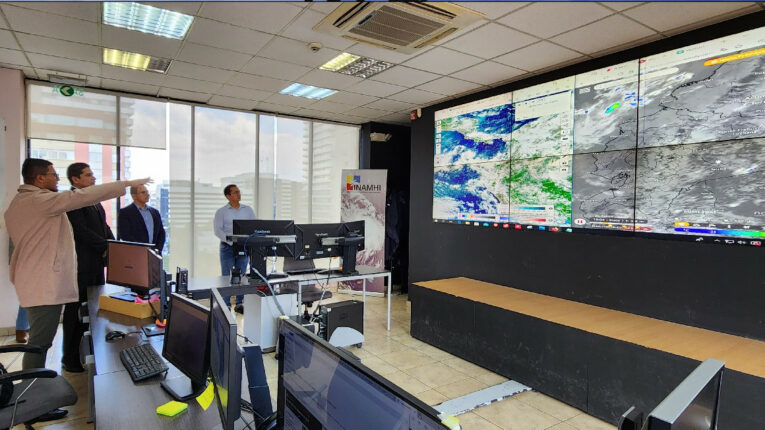 Las instalaciones del centro de pronósticos del Instituto Nacional de Meteorología e Hidrología (Inamhi), en Quito.
