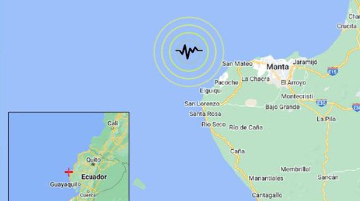 Reporte de un temblor en Manta, Manabí, el 9 de febrero de 2024.