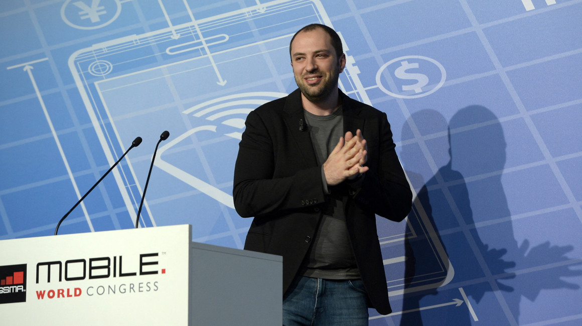 El fundador de WhatsApp, Jan Koum, durante una conferencia en una foto de archivo, en enero de 2014.