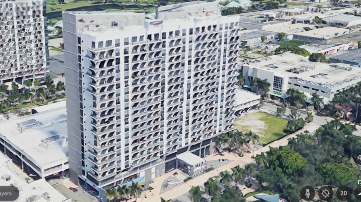 Un edificio en el sector de Doral, en Miami, en donde tiene un departamento, una de las integrantes de la red de Zoldan Corporeishon.