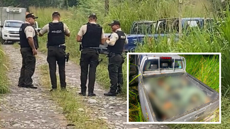 Masacre en Orellana: Siete cadáveres uniformados en el balde de una camioneta