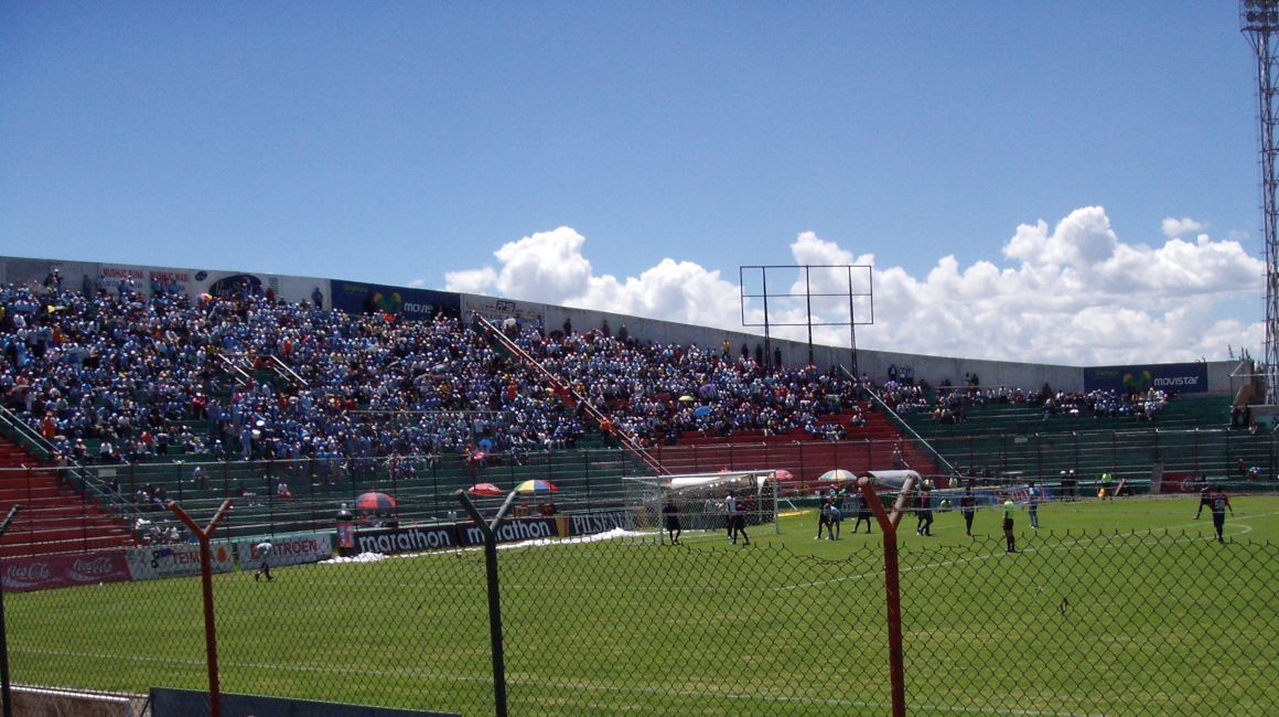 El estadio Bellavista, en Ambato.