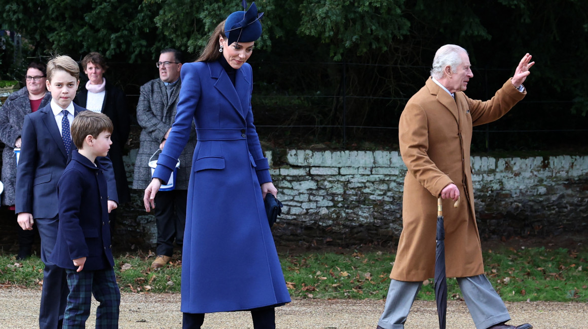 La última imagen de la princesa Kate en una actividad pública, tras la salida de un servicio religioso por Navidad, el 25 de diciembre de 2024.