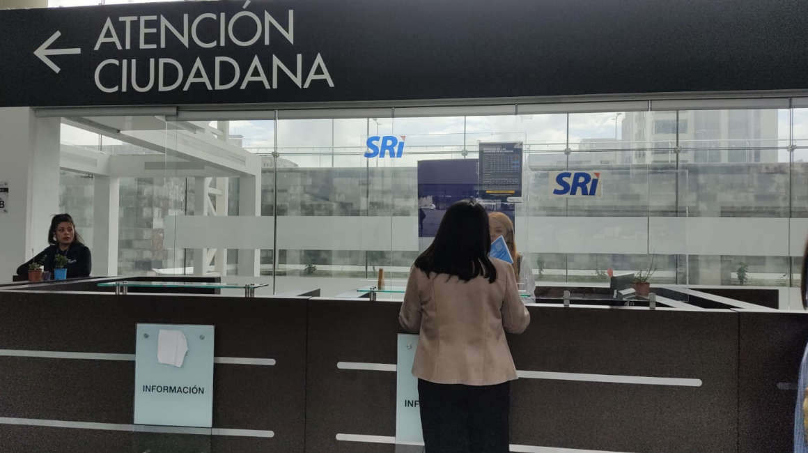 Ventanilla de atención al público del SRI, Plataforma Financiera de Quito, 29 de febrero de 2024.