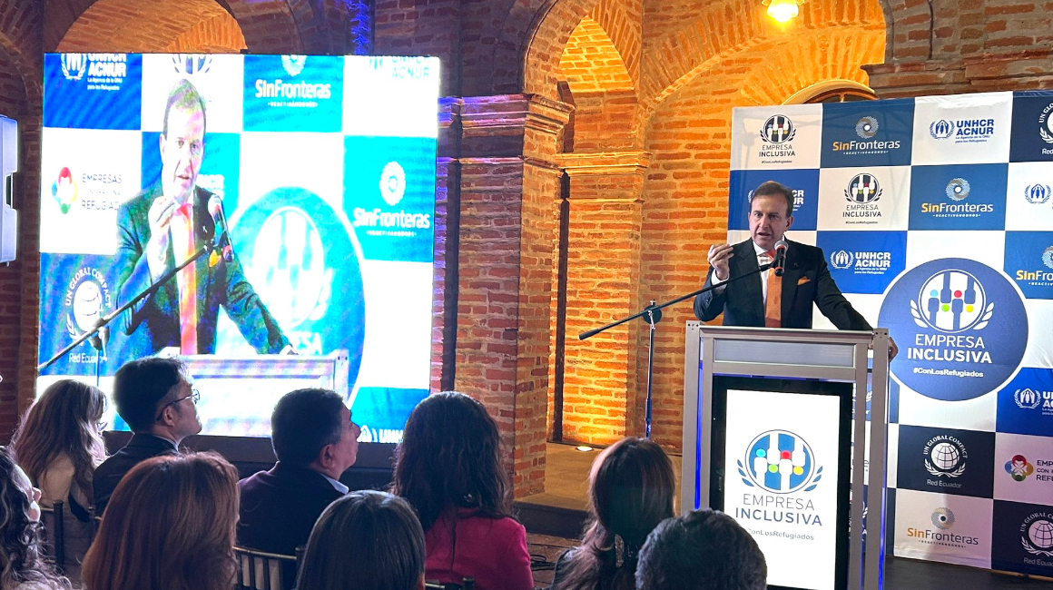 Ricardo Dueñas, presidente del Directorio de Pacto Global Ecuador. Foto del 26 de octubre de 2023.
