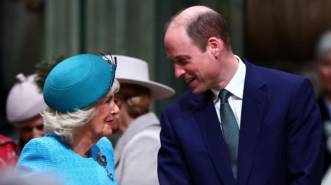 La reina Camila y el príncipe William, en los eventos oficiales por el Día de la Mancomunidad. La princesa Kate no asistió.