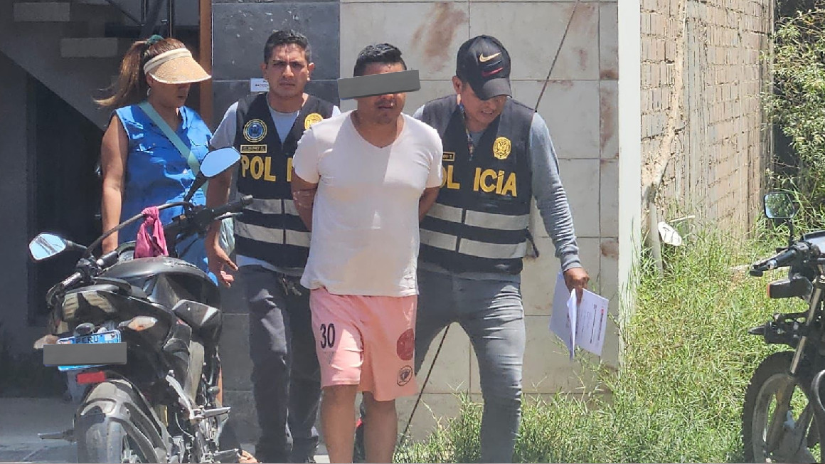 Imagen referencial sobre una persona detenida por la Policía de Perú.
