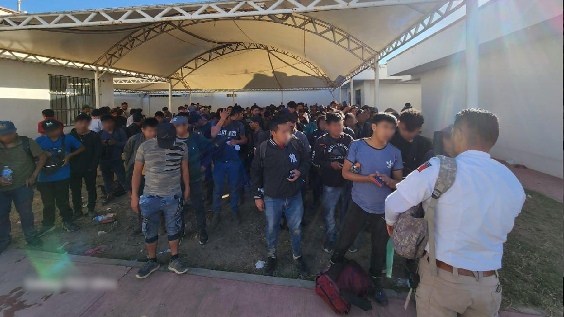 Migrantes rescatados en México el 12 de marzo de 2024.