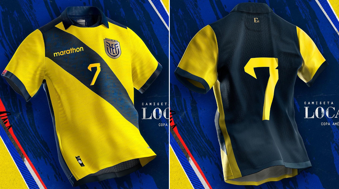 Las camisetas de la selección de Ecuador para la Copa América 2024.