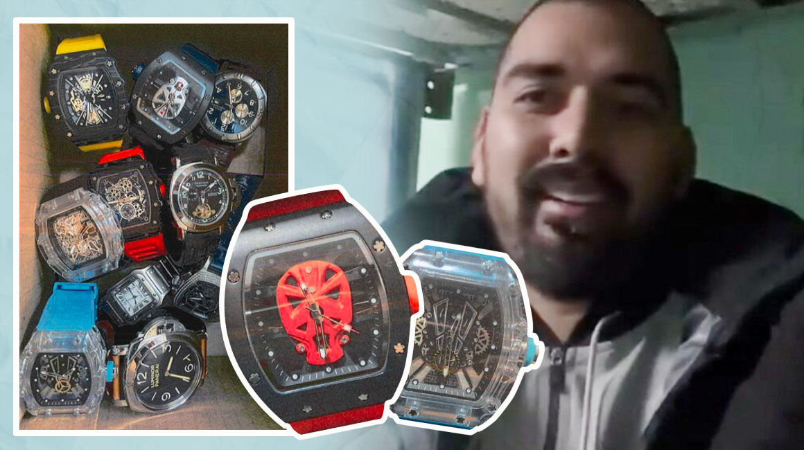 Leandro Norero buscó réplicas de sus relojes de lujo para hacer un "cambiazo" con los incautados.